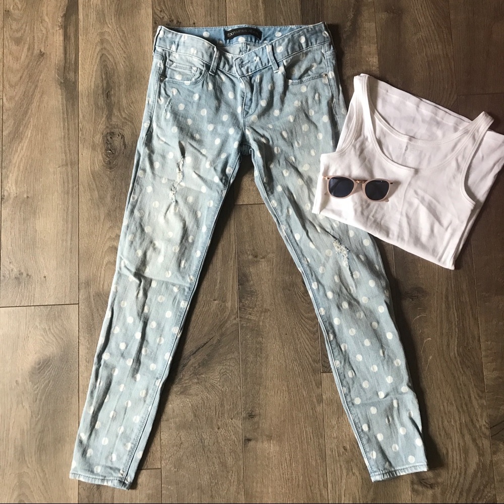 Express Ankle Jean Leggings Size 0 Low Rise